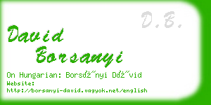 david borsanyi business card